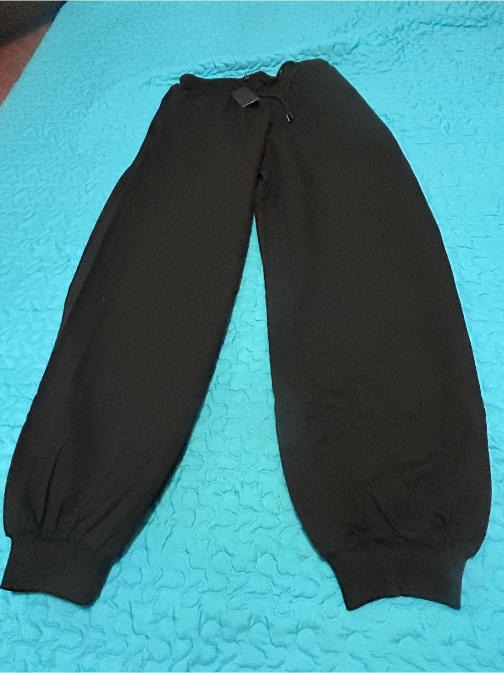 Men's Black Elastic Cuff Jogger Sweatpants